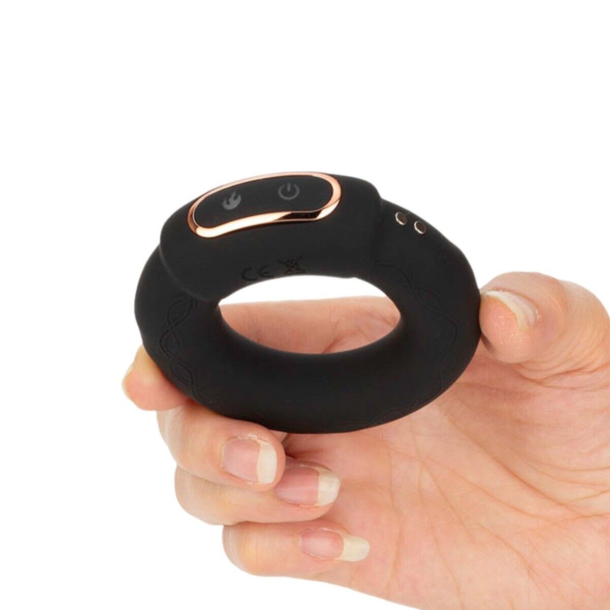 Rechargeable Silicone Vibrating COCKPOWER Heat Up Cock Ring Penis Enhancer