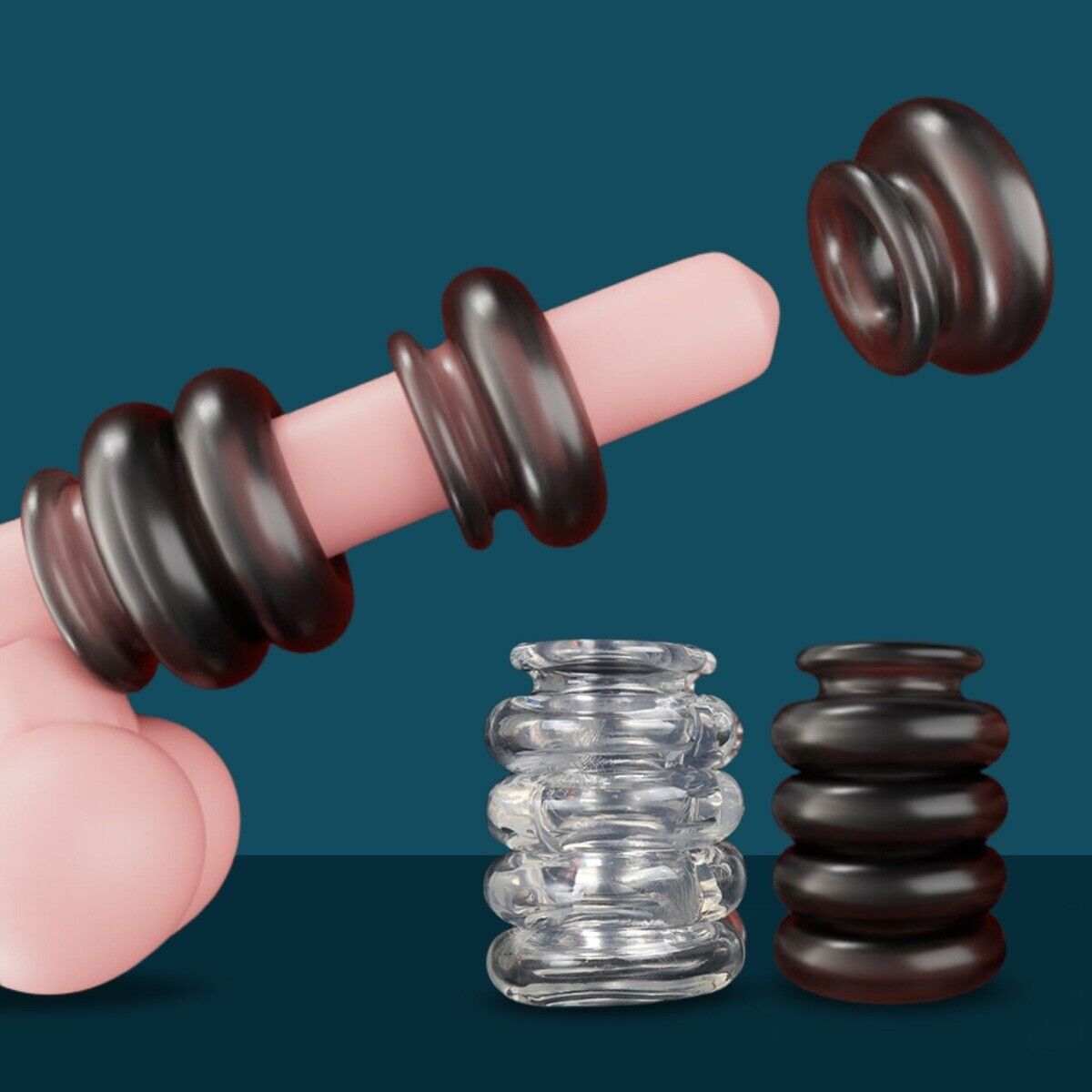 Stackable Stretchy Cock Ball Rings Penis Bumper Male Enhancer Sex Toy for Men