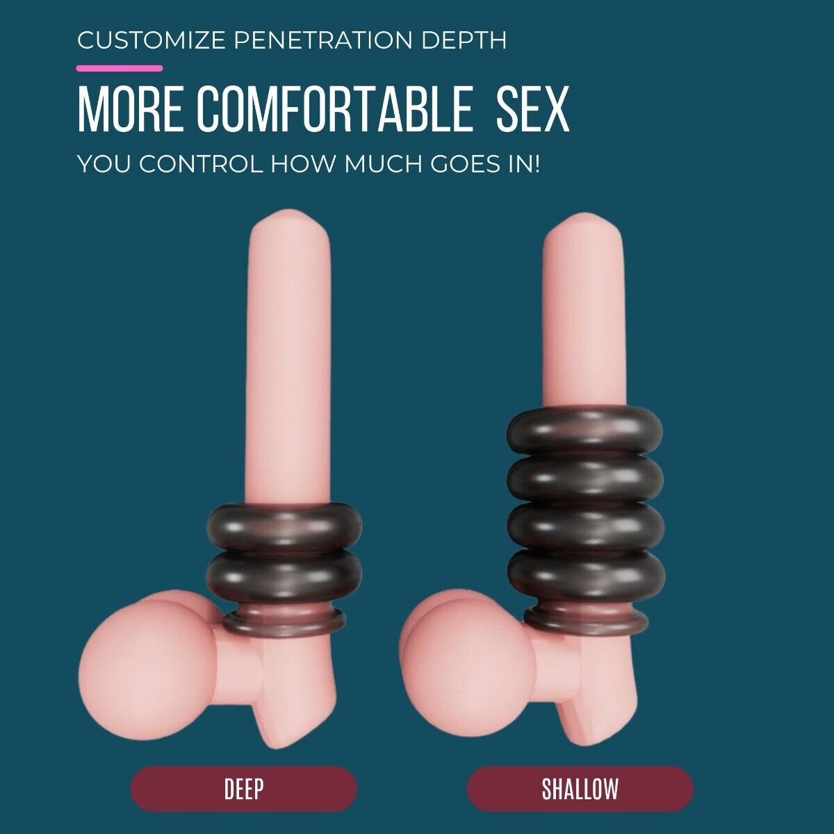 Stackable Stretchy Cock Ball Rings Penis Bumper Male Enhancer Sex Toy for Men