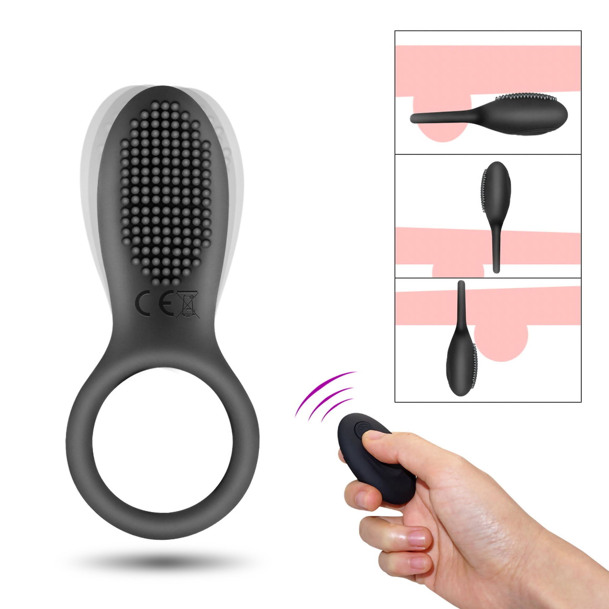 Wireless Remote Control Vibrating Penis Cock Ring Sex-toys for Men Couples