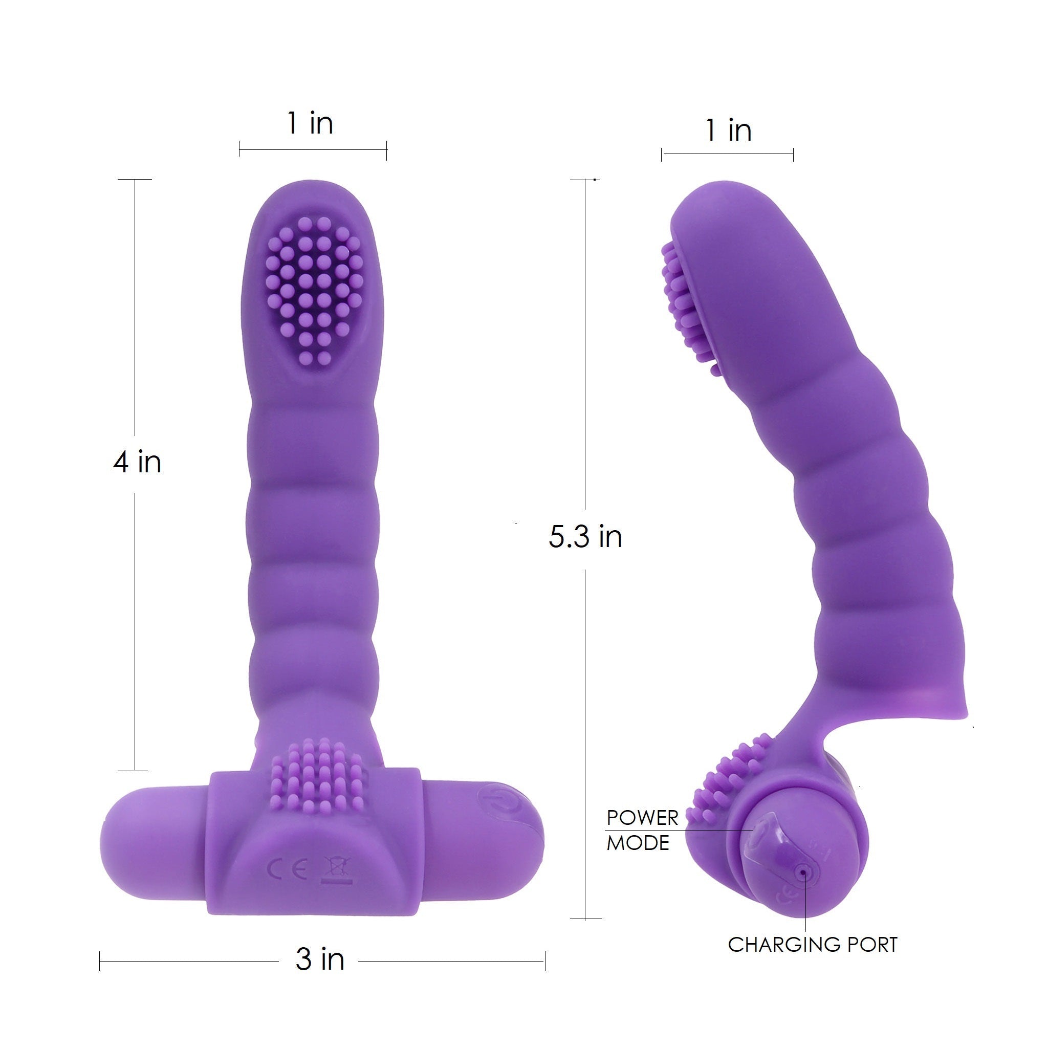 Silicone Clit G-spot Touch Finger Vibe Massager Orgasm Vibrator Sextoy for Women