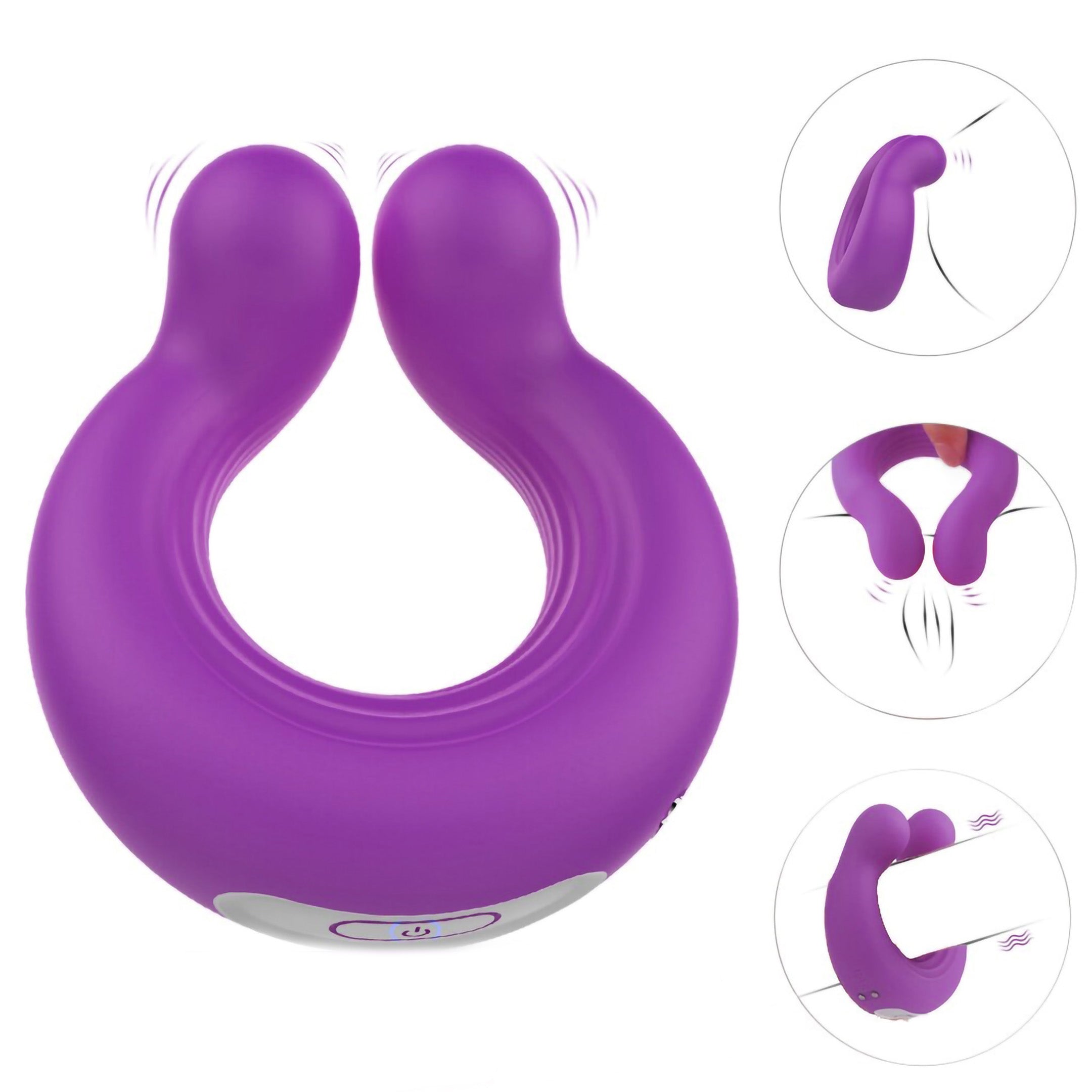 Remote Control Vibrating Penis Cock Ring Clit Nipple Vibrator Couple Sex Toys