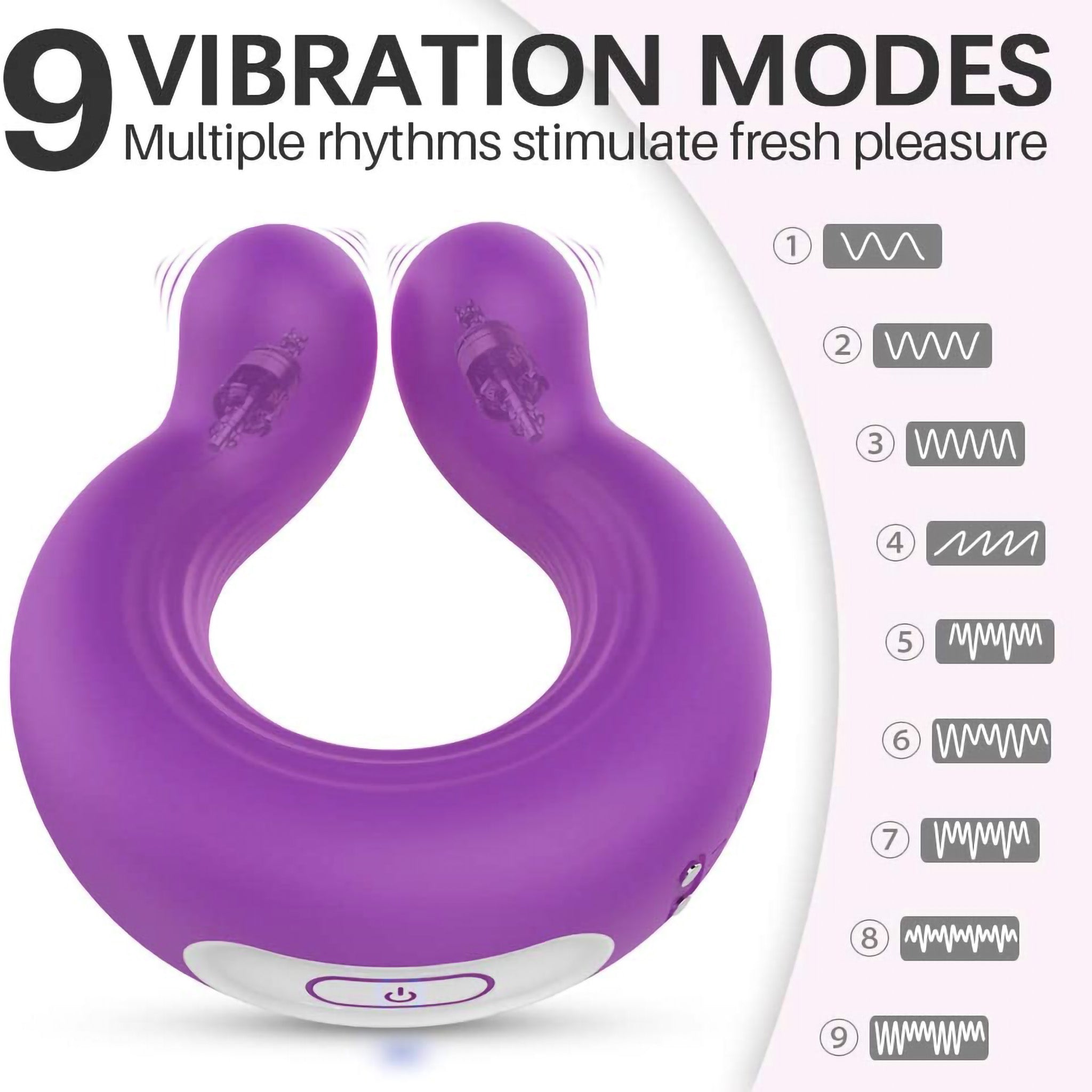 Remote Control Vibrating Penis Cock Ring Clit Nipple Vibrator Couple Sex Toys