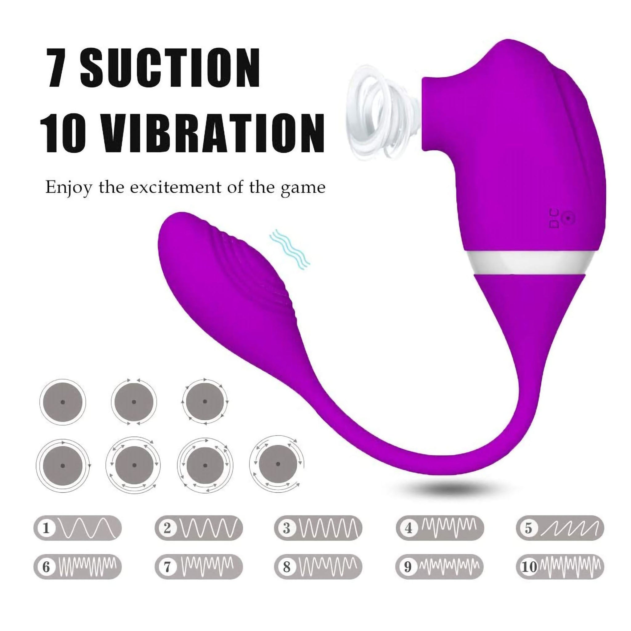 Rechargeable DP Anal Sex Clit Nipple Sucking Vibrator Sex Toys for Women Couples