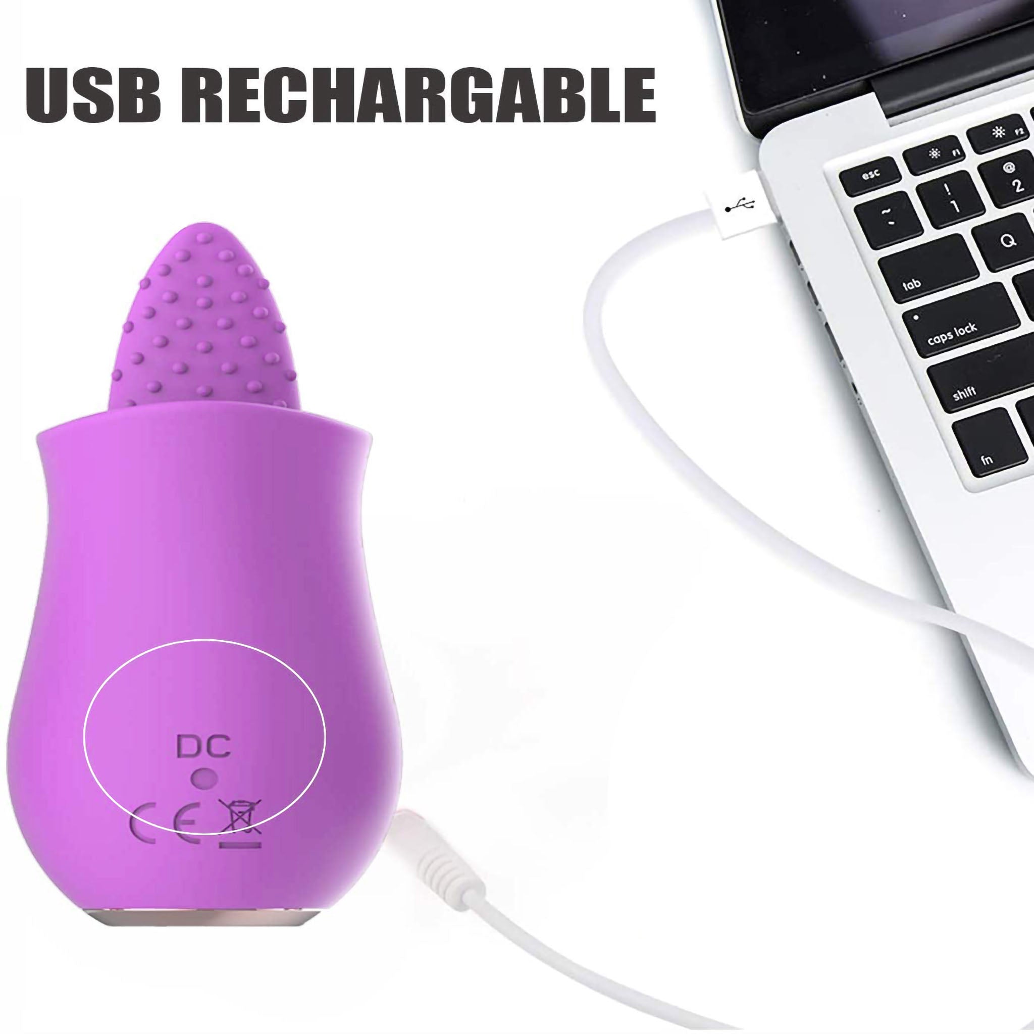 Nipple Clitoral Licking Tongue Vibrator Stimulator Oral Sex Toy for Women Couple