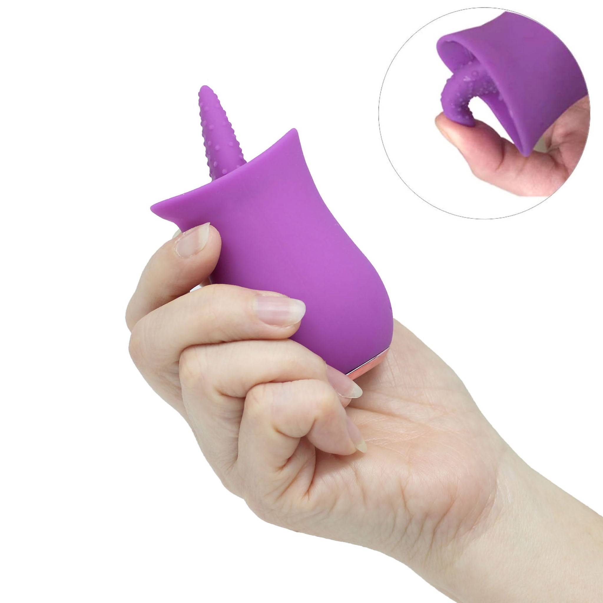 Nipple Clitoral Licking Tongue Vibrator Stimulator Oral Sex Toy for Women Couple