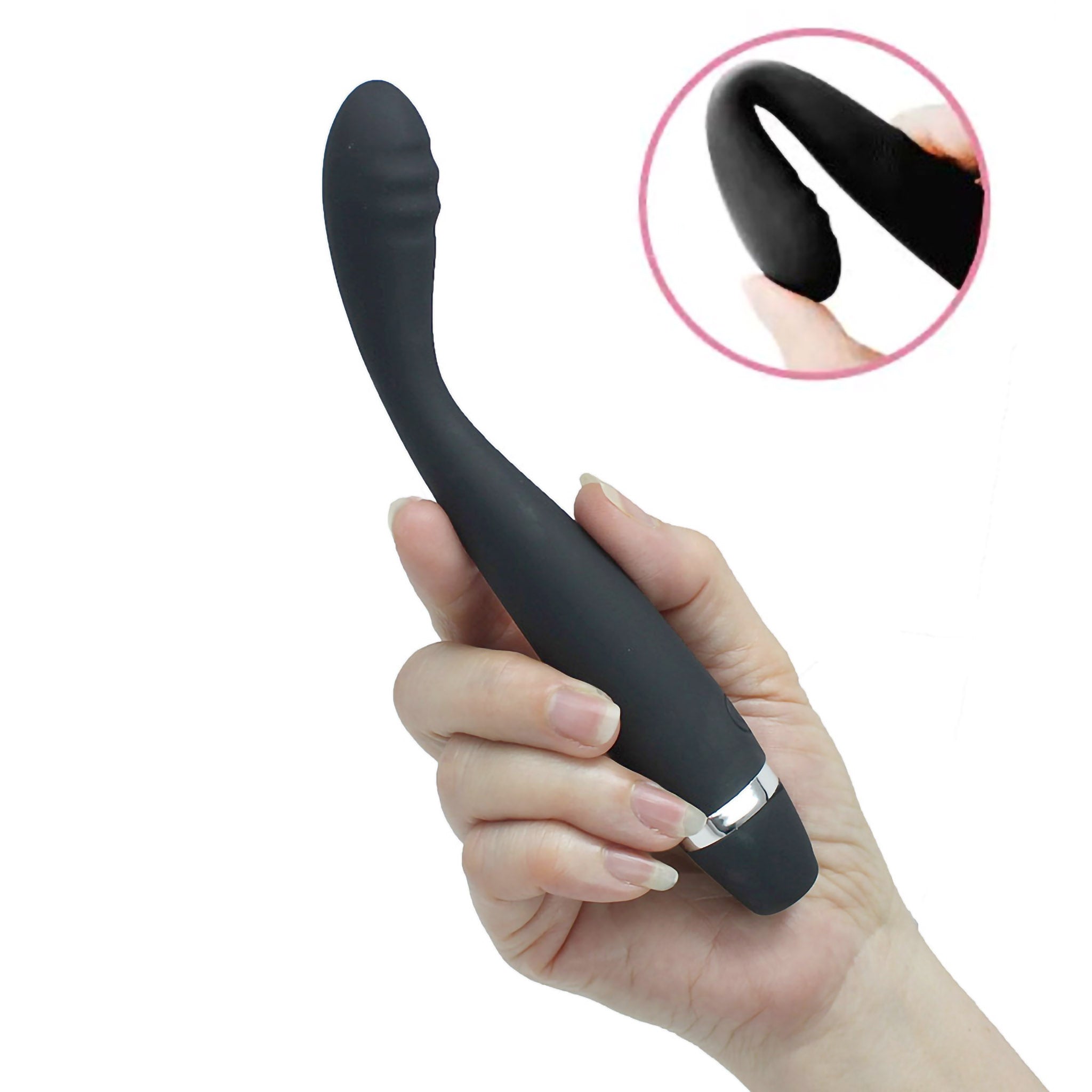 Slim Bendable Clitoral G Spot Vibrator Massager Wand Beginner Sex Toys for Women