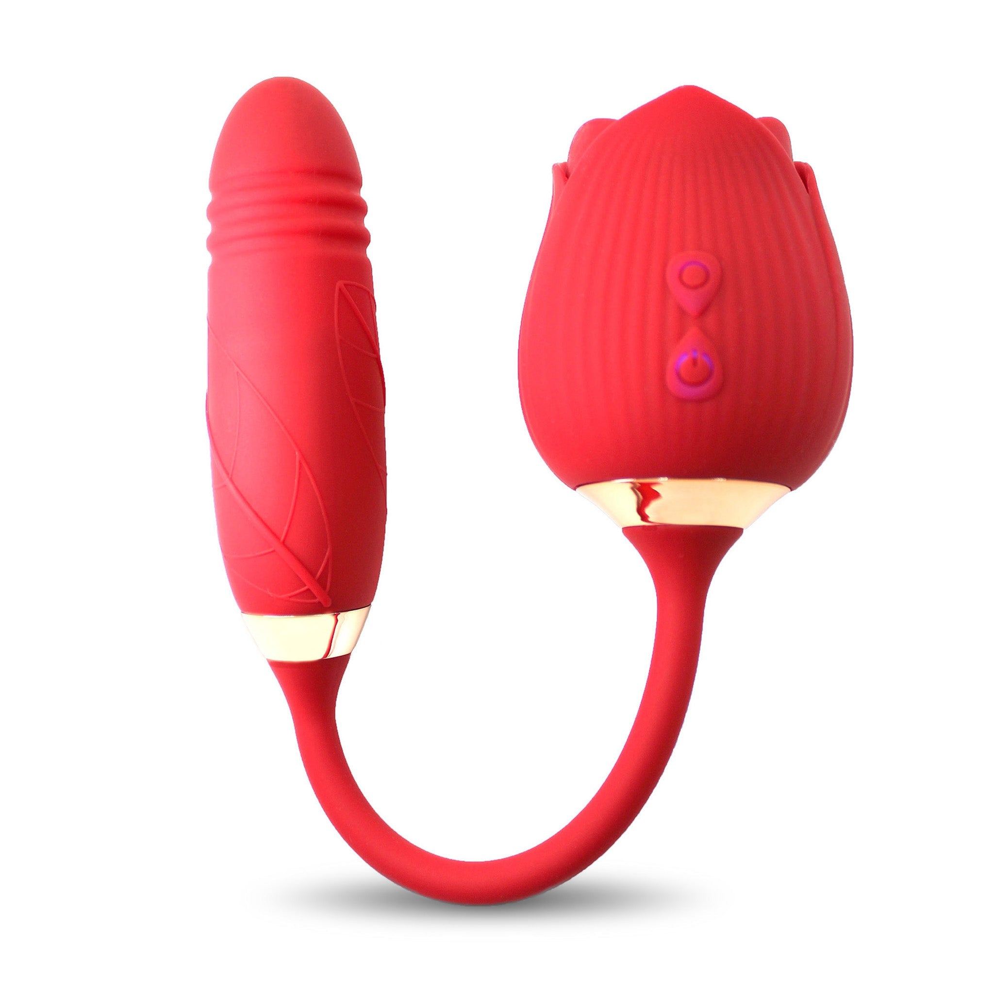 Dual Sucking Rose Thrusting Vibrating Egg Bullet Vibrator Women Sex Toys