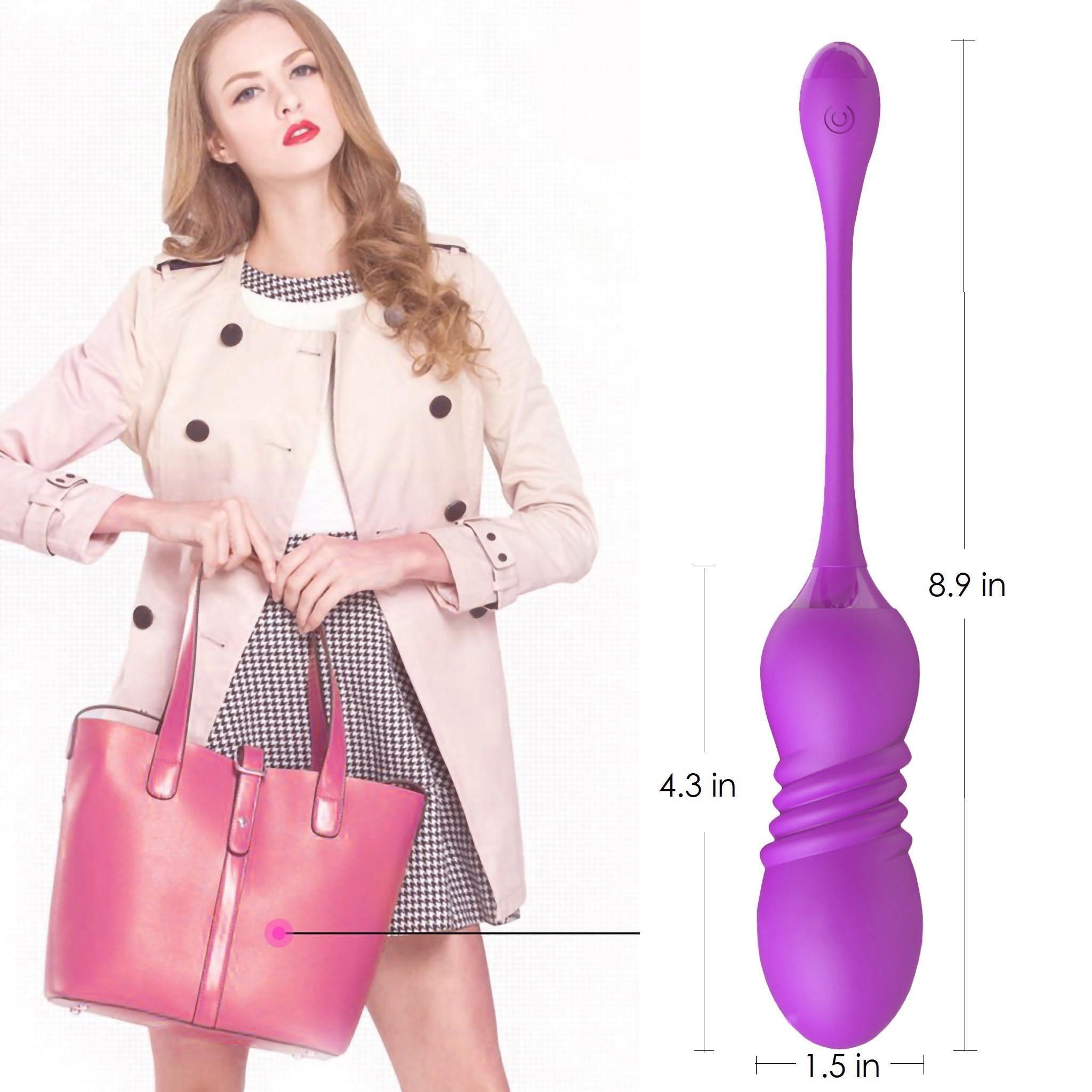 Wireless Remote Vibrating Thrusting Bullet Egg Clit Vibrator Stimulator Sex Toys