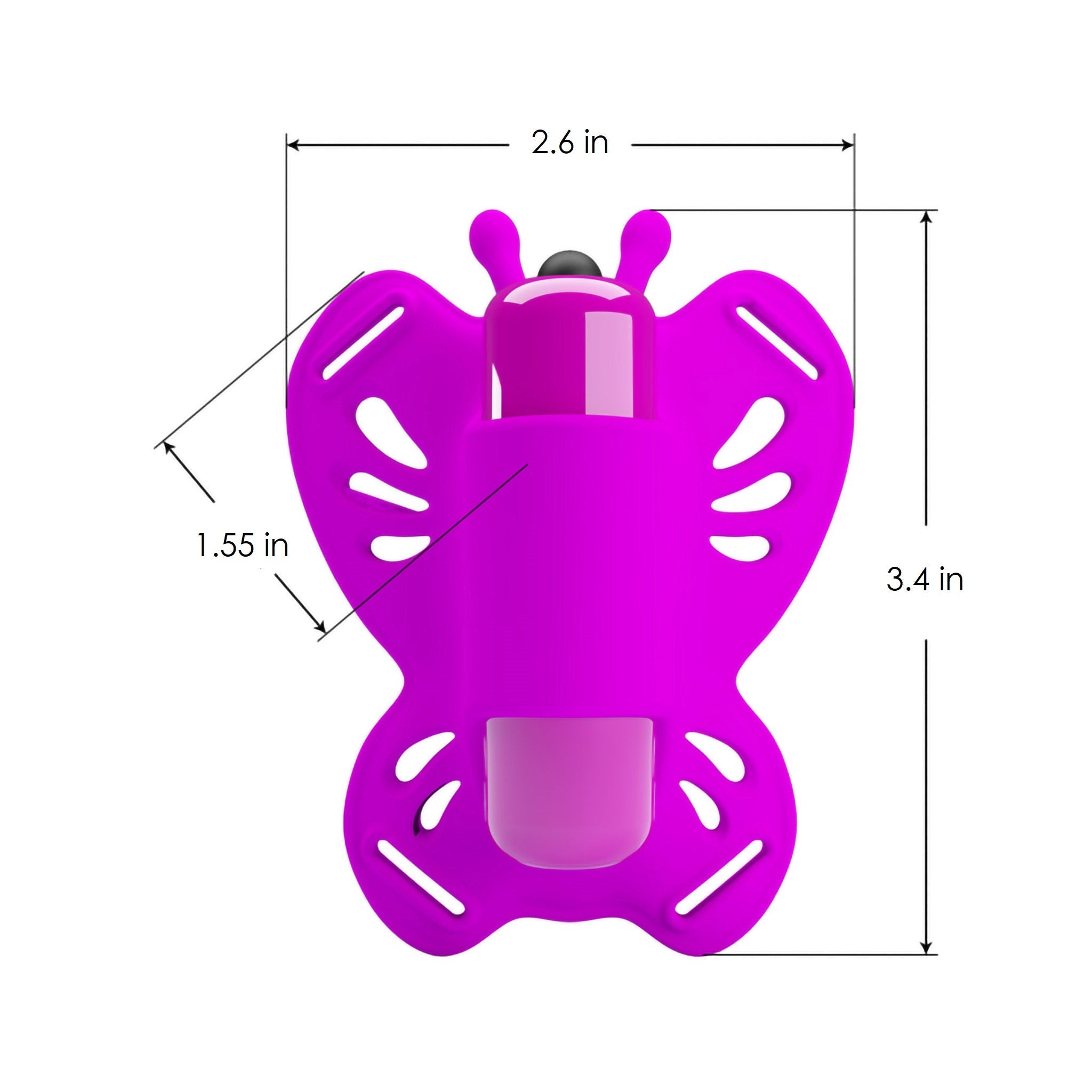 Silicone Vibrating Butterfly Strap On Clit Stimulator Vibrator Sex Toy for Women