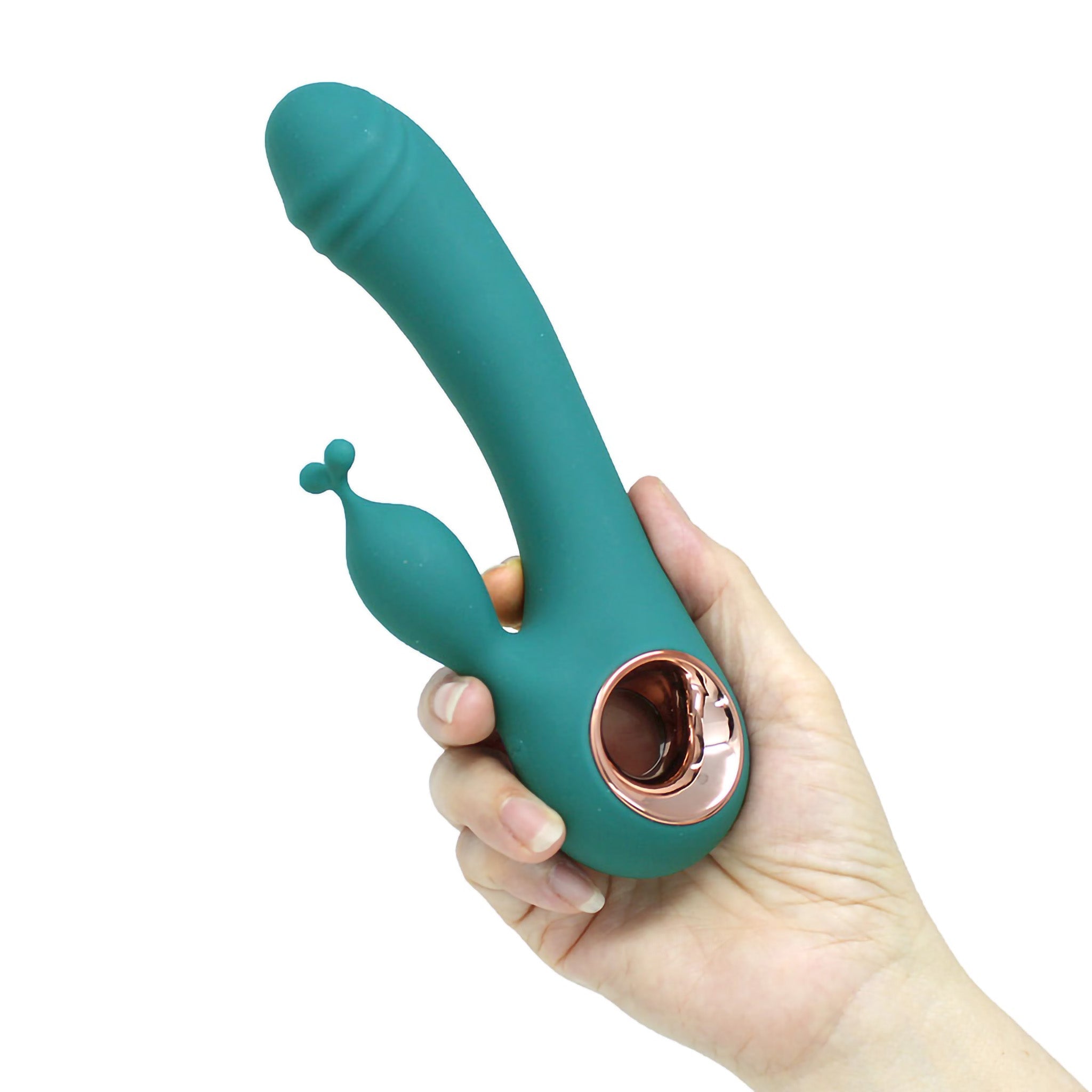 Rechargeable Silicone Rabbit Clit G-spot Dual Vibrator Sex Toys for Women Couple