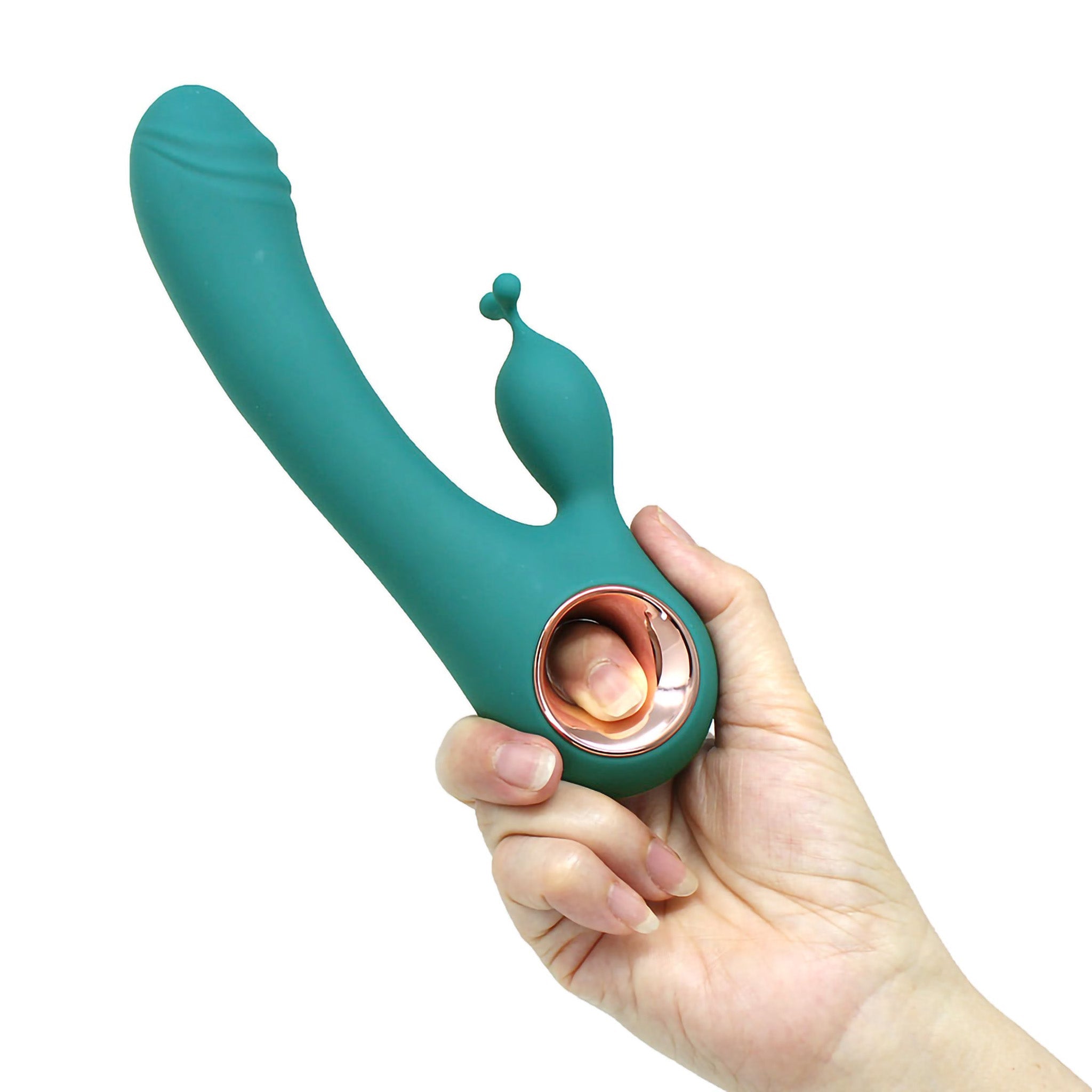 Rechargeable Silicone Rabbit Clit G-spot Dual Vibrator Sex Toys for Women Couple