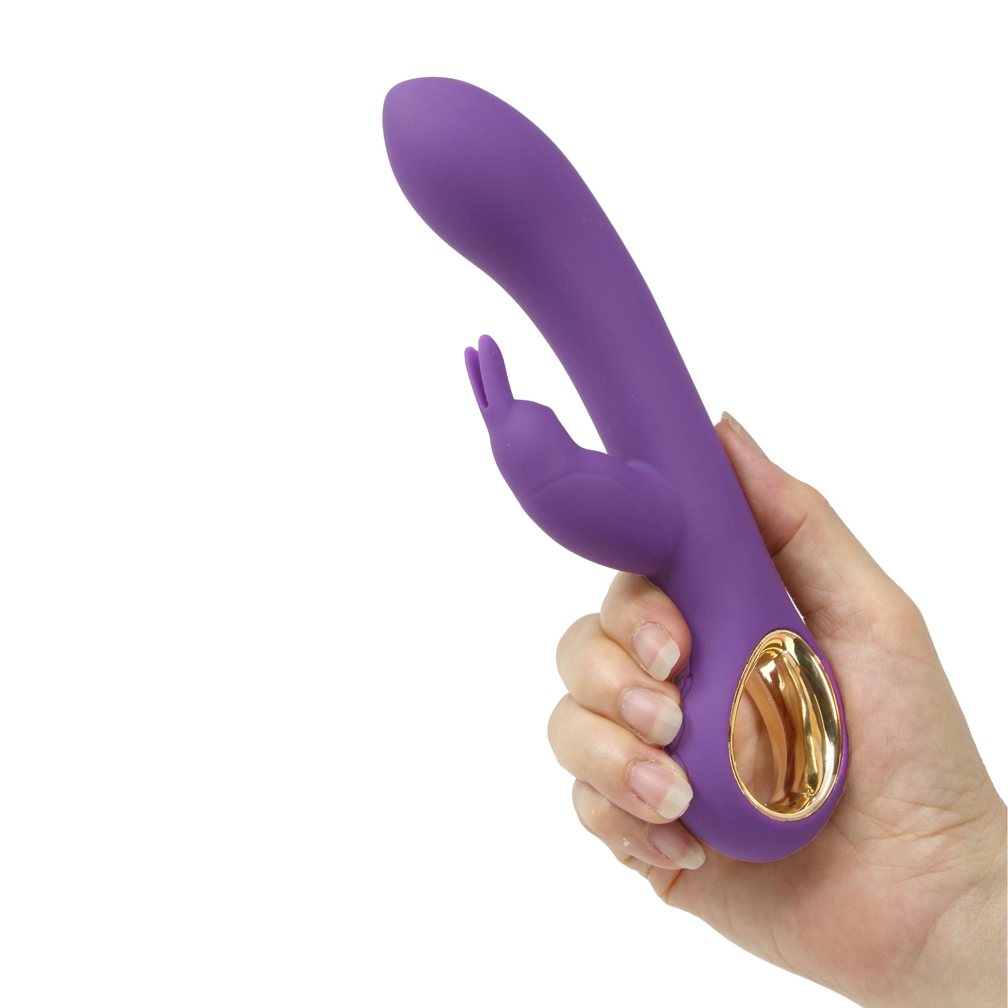 Silicone Slim Dual Clitoral G-spot Rabbit Vibrator Massager Beginner Sex Toys