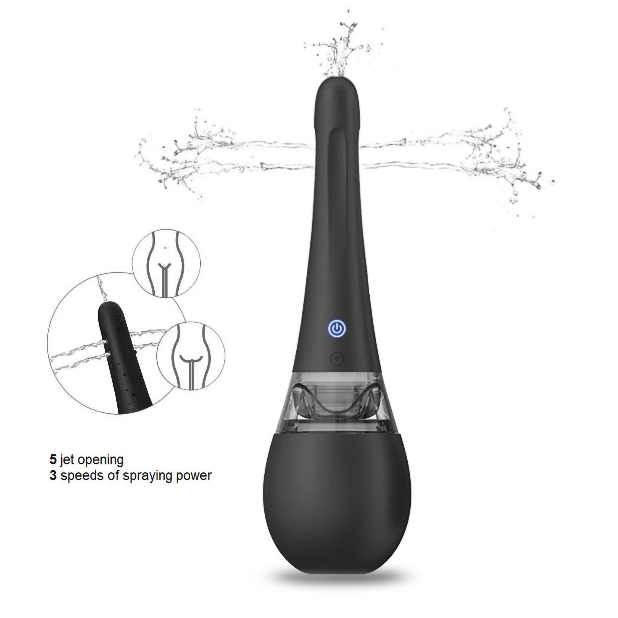 Rechargeable Automatic Electric Water Spray Anal Douche Enema Bulb Cleansing