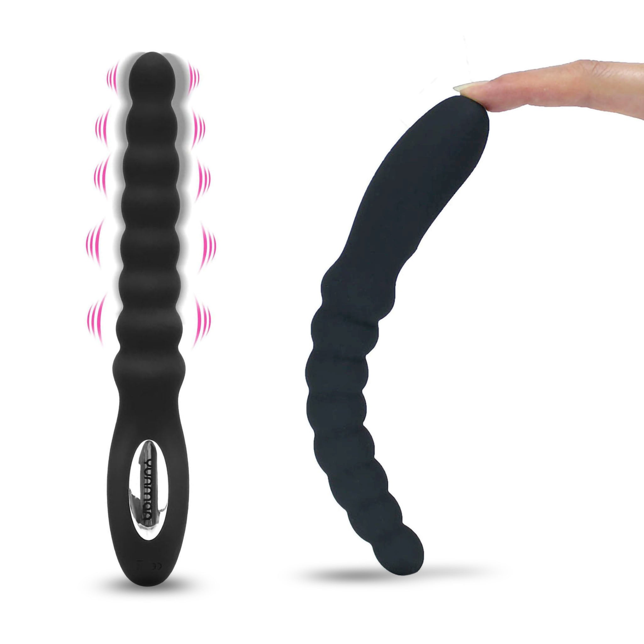 Silicone Rechargeable Vibrating Beaded Anal Plug Beads Vibrator Anal Sex Toys