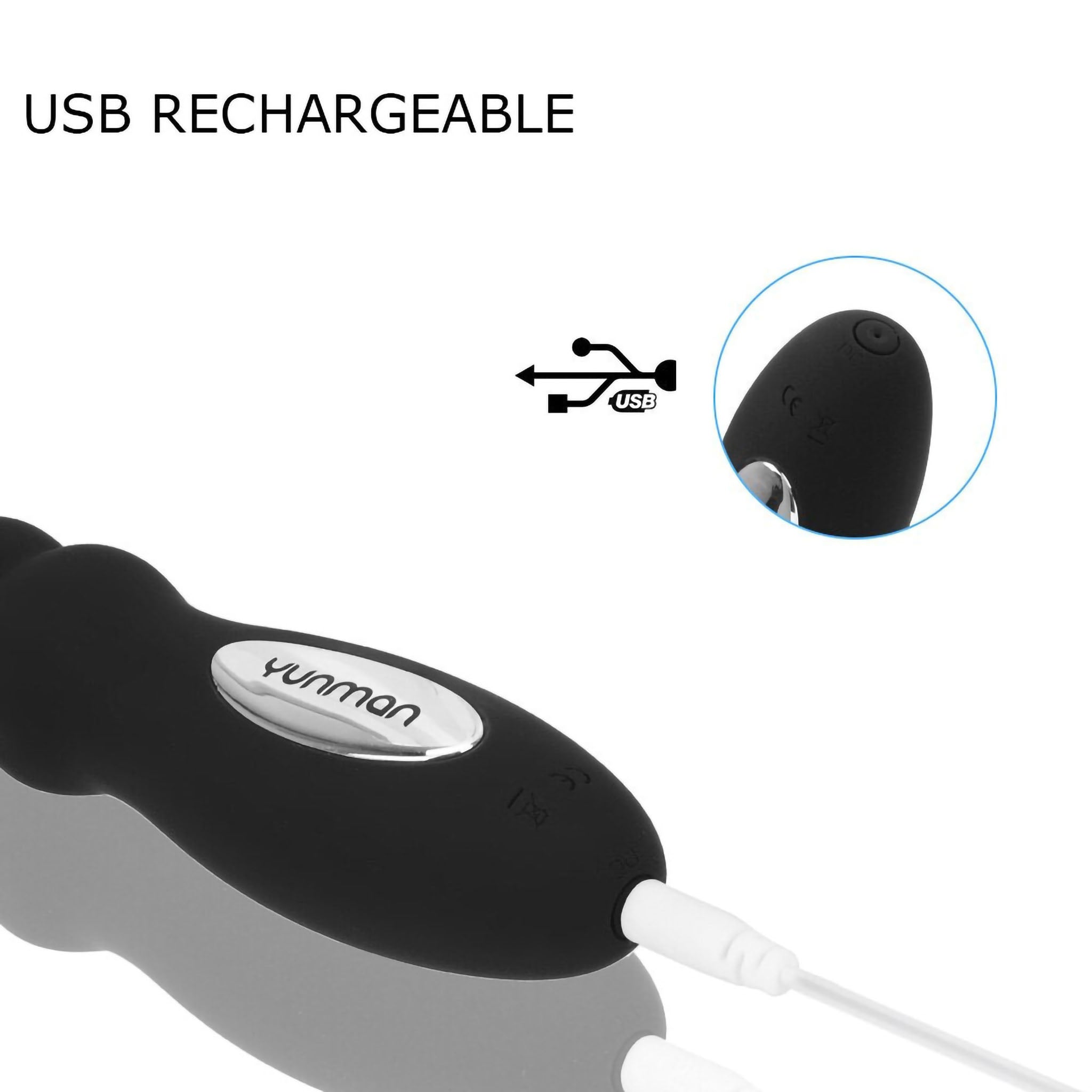 Silicone Rechargeable Vibrating Beaded Anal Plug Beads Vibrator Anal Sex Toys