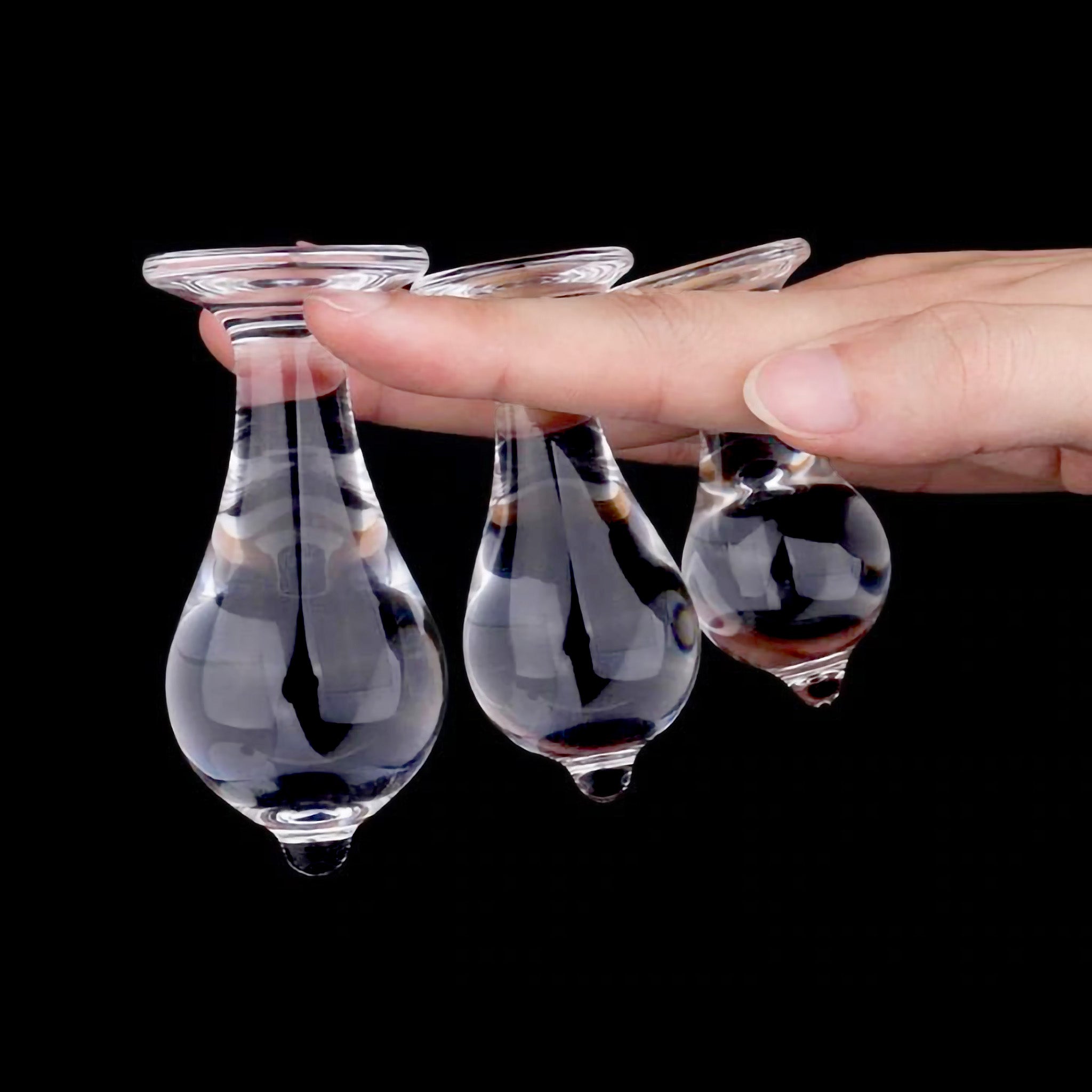 Clear Anal Training Sets Kits Butt Plugs Sex Toys for Men Women Couples