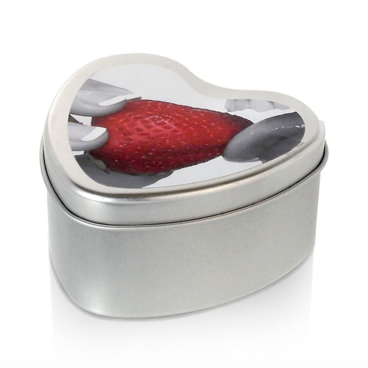 Earthly Body Edible Heart Massage Oil Candle Strawberry Flavored Scented 4.7oz