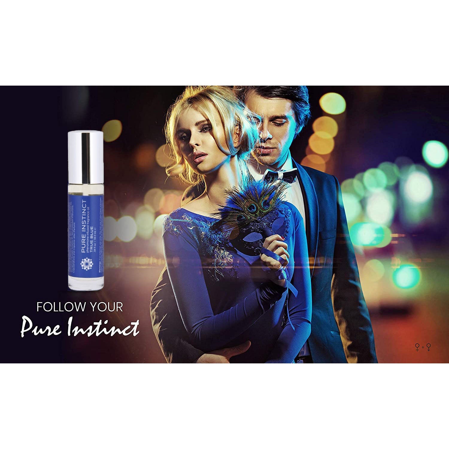 Pure Instinct Pheromone Perfume Oil Sex Cologne Roll On True Blue
