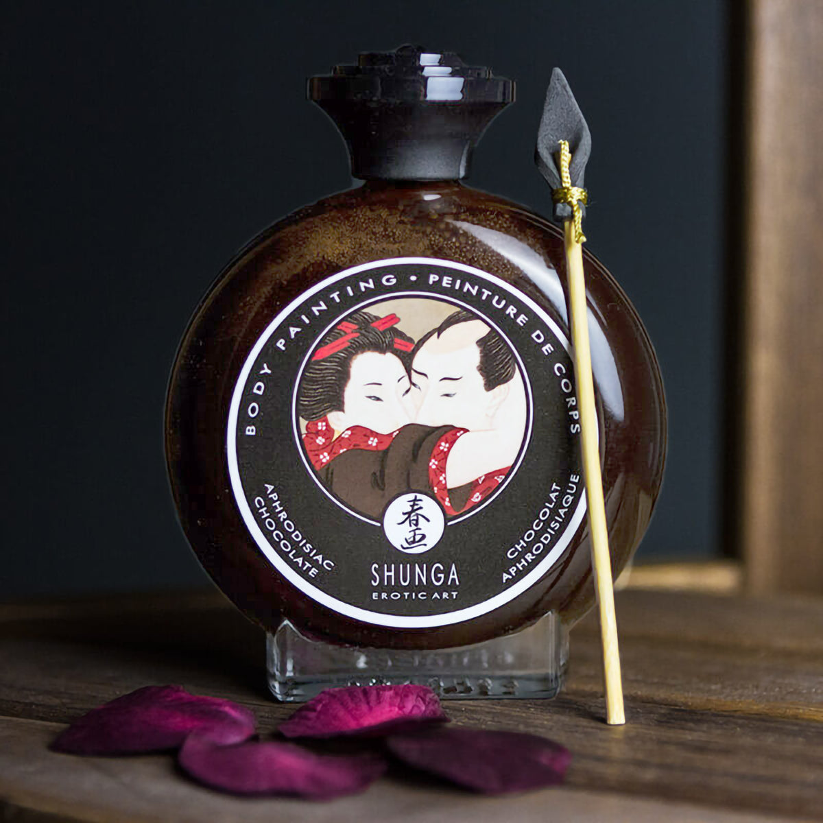 Shunga Edible Body Paint Painting with Brush Chocolate Flavored
