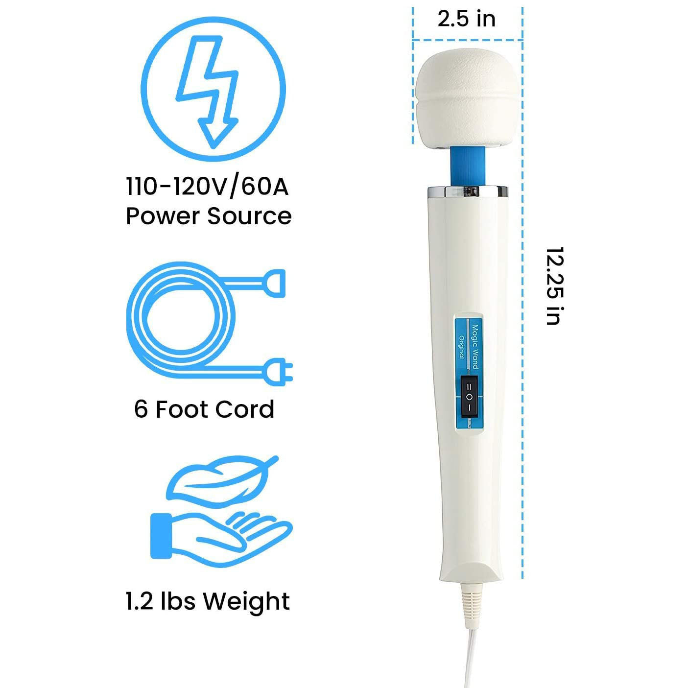 Original Magic Wand HandHeld Personal Therapeutic Full Body Massager HV-260