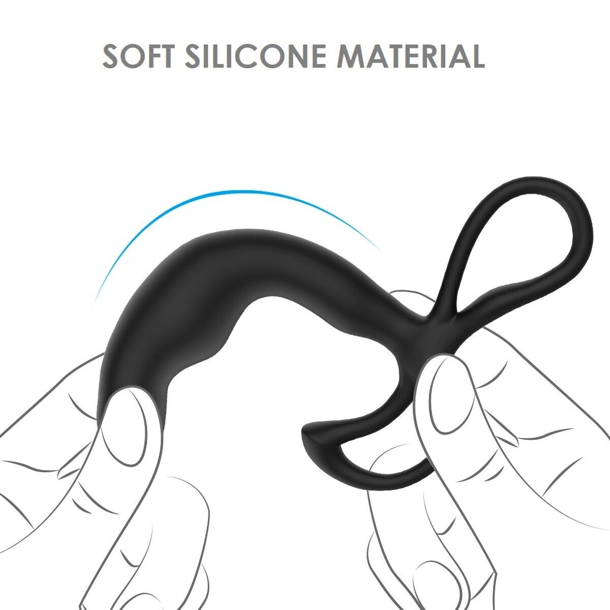 Soft Bendable Silicone Male Prostate Massager P Spot Stimulator Anal Probe Plug