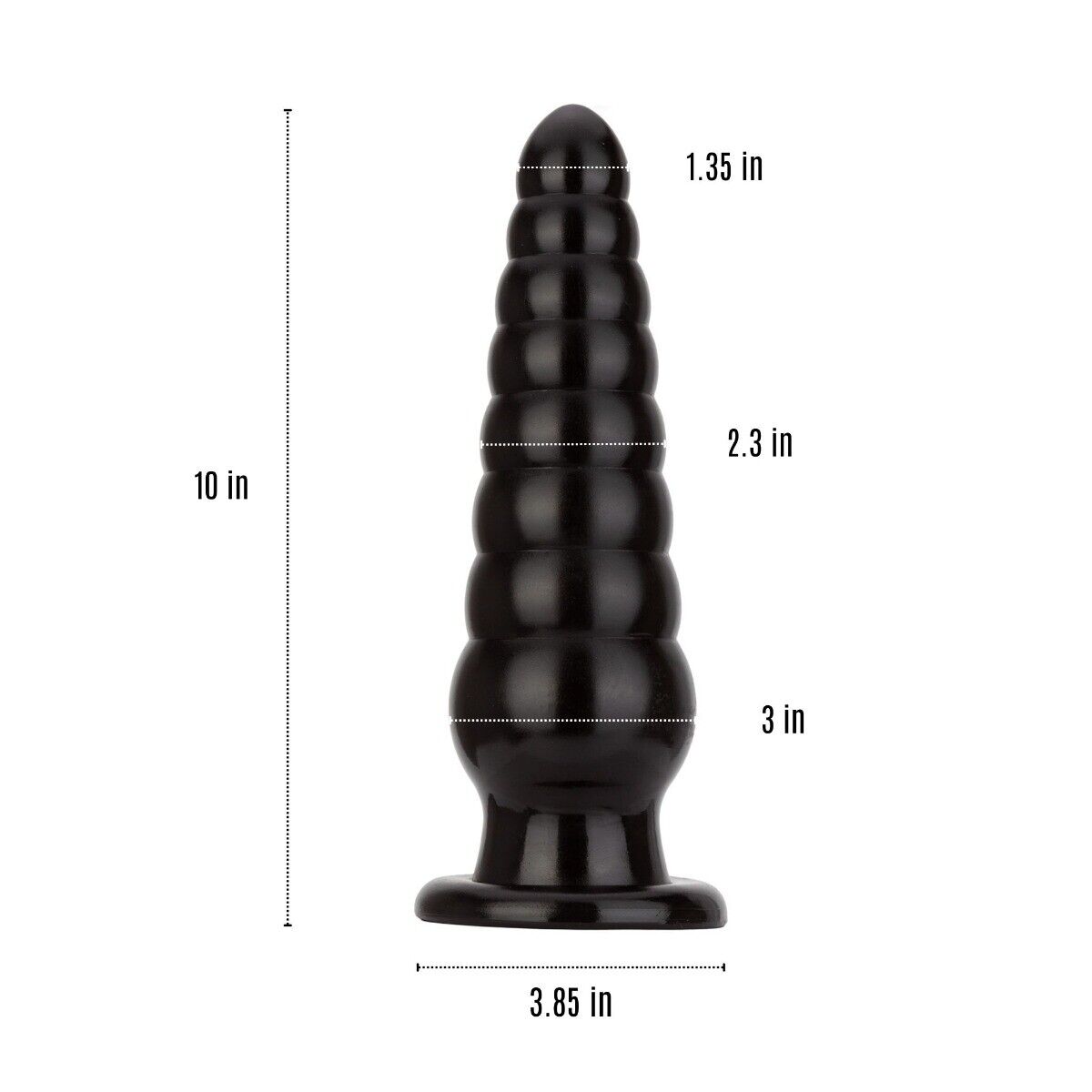 10" Ribbed Huge Extra Large Super Big Anal Stretcher Butt Plug Dildo Sex Toy