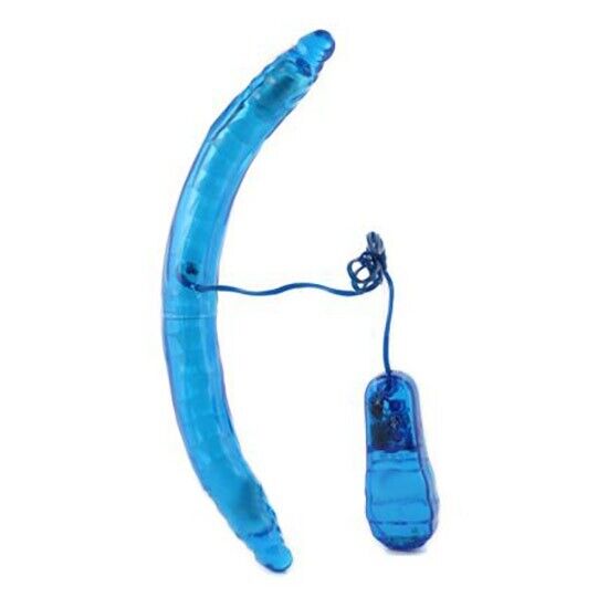 Flexible Bendable Vibrating Double Ended Dildo Vibrator Vaginal Anal DP Sex Dong