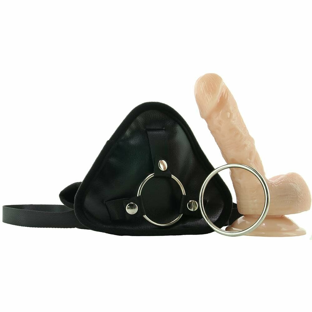 6" Realistic Ejaculating Squirting G-spot Anal Dildo with Strap-on Harness