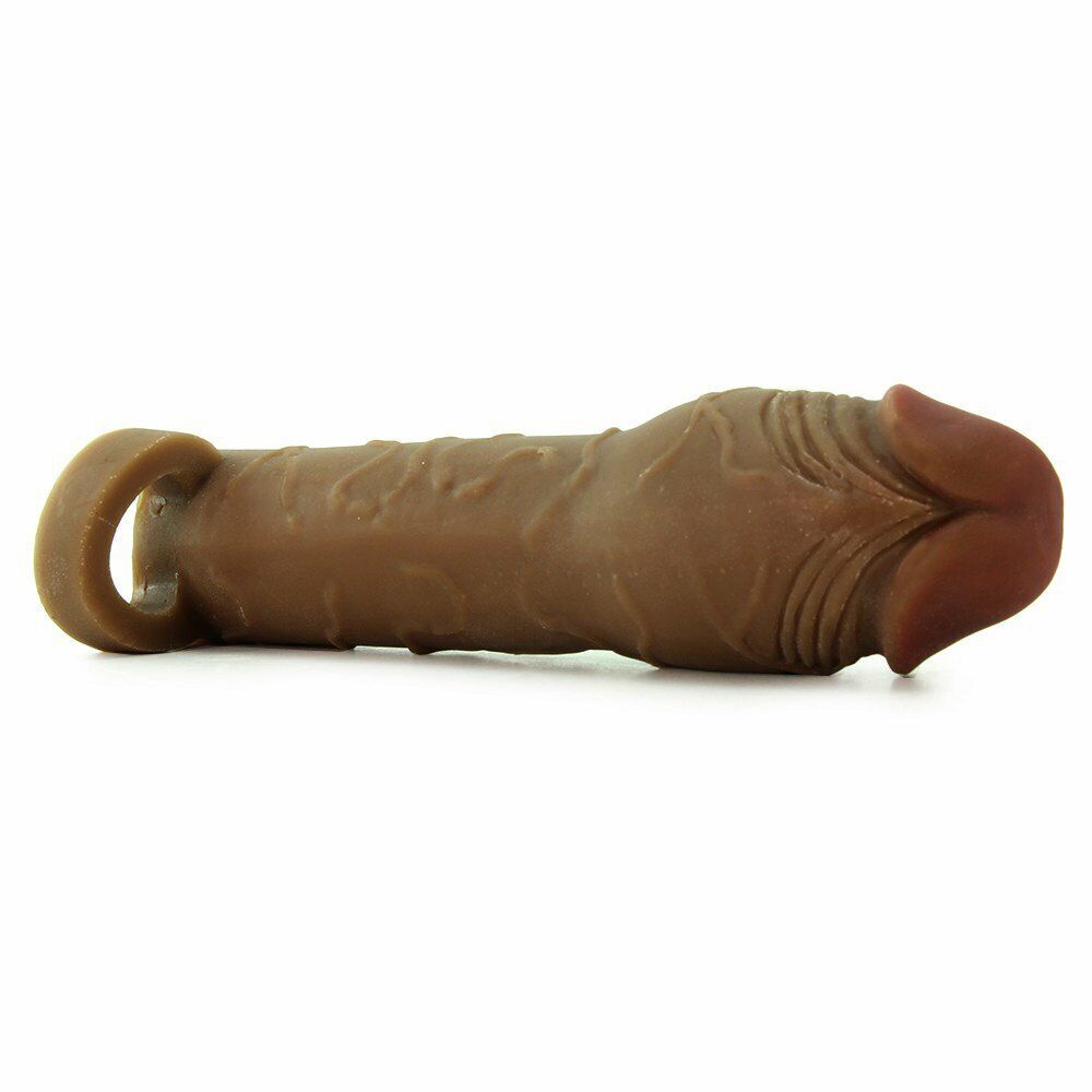 Add 2 Inches Black Penis Extension Extender Sleeve Cock Girth Enhancer Enlarger