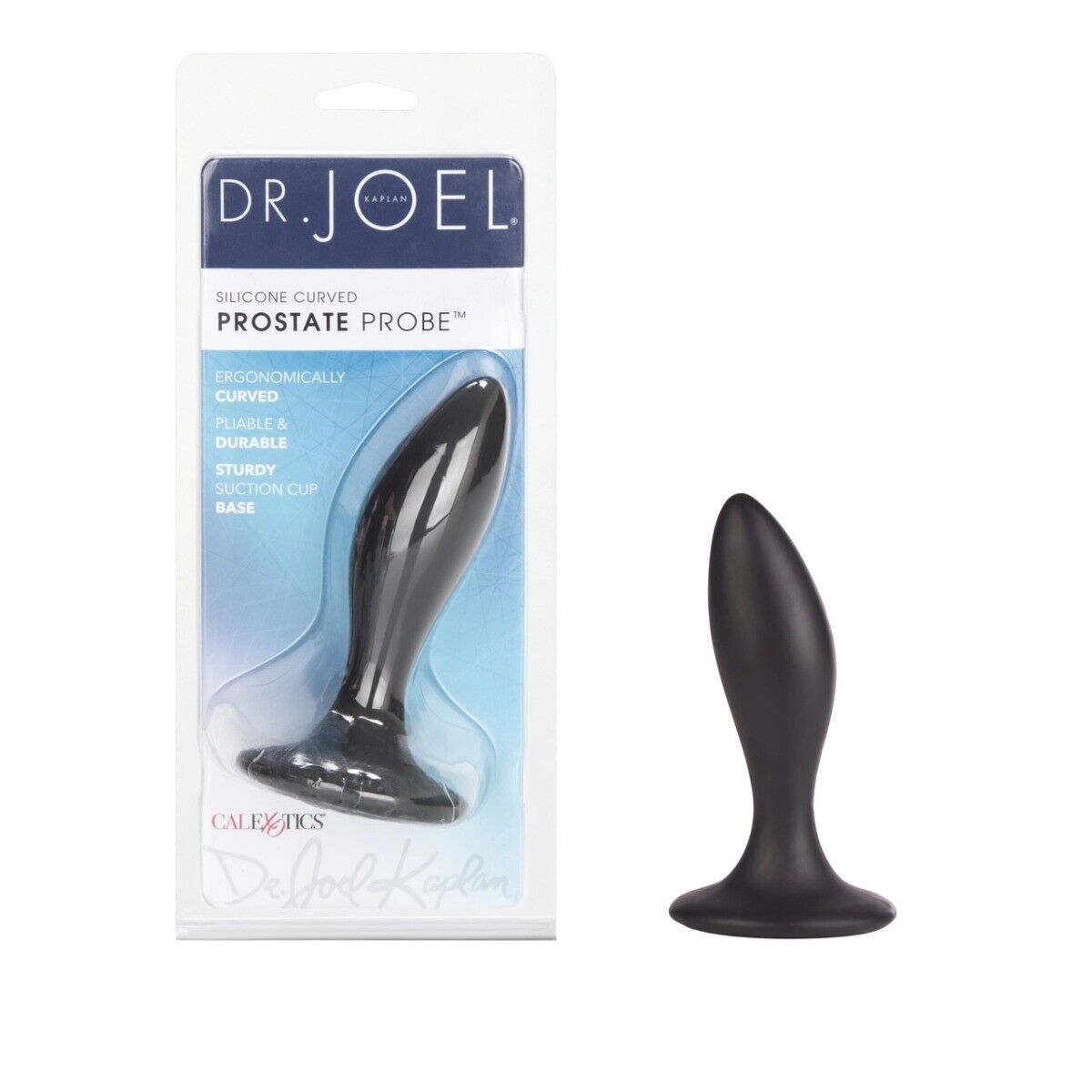 Dr. Joel Kaplan Silicone Curved Male Prostate Massager Anal Probe Butt Plug