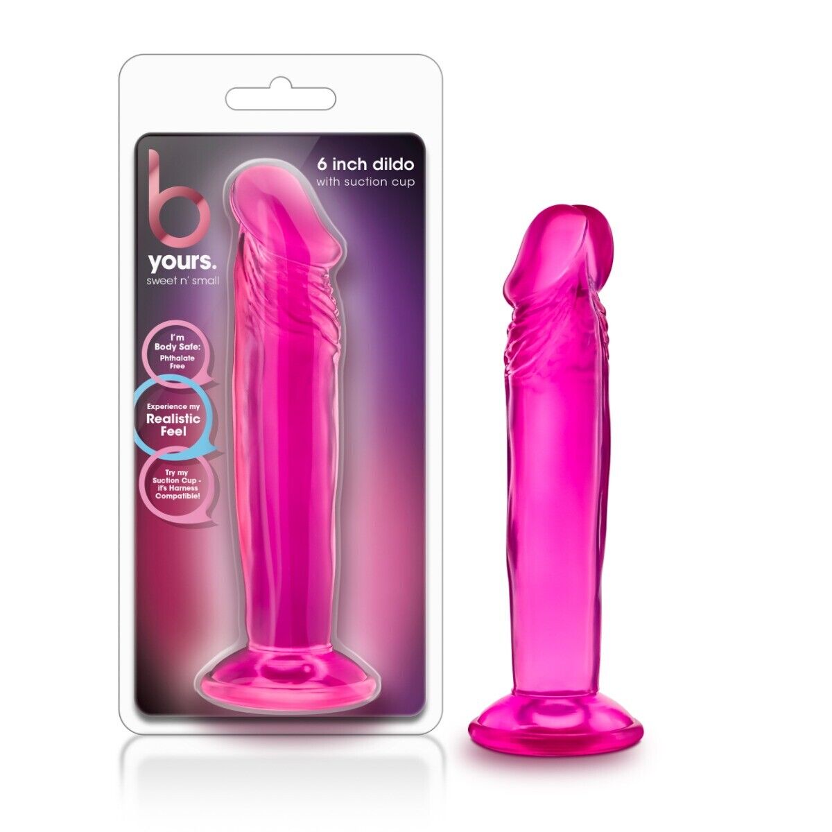 Jelly Small 6" Realistic Bendable Flexible G-spot Anal Dildo Dong Suction Cup