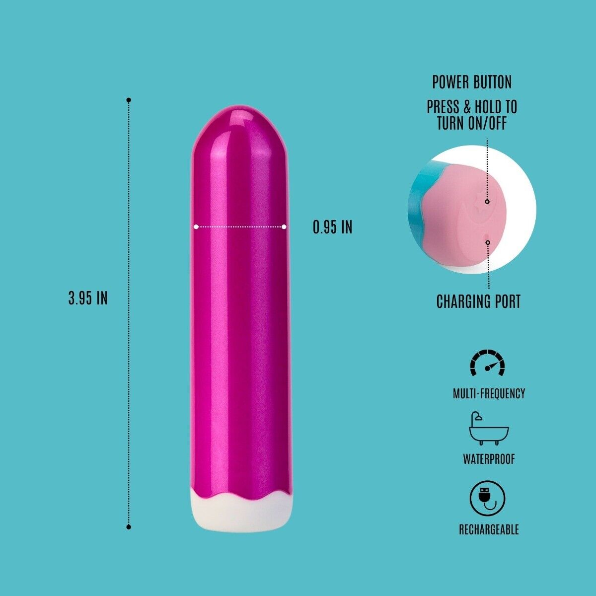 Rechargeable Powerful Bullet Vibrator Stimulator Beginner Sex Toys for Women