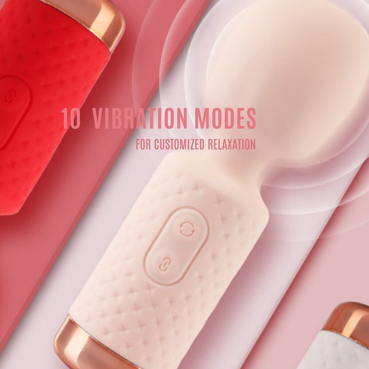 10 Function Mini Silicone Female Body Massager Wand Pocket Travel Vibrator