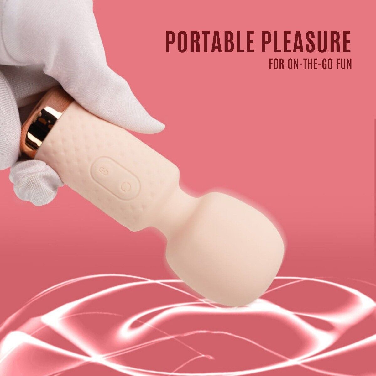 10 Function Mini Silicone Female Body Massager Wand Pocket Travel Vibrator