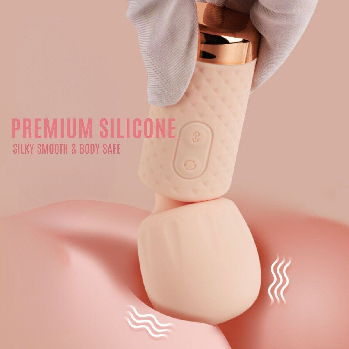 10 Function Mini Silicone Female Body Massager Wand Pocket Travel Vibrator