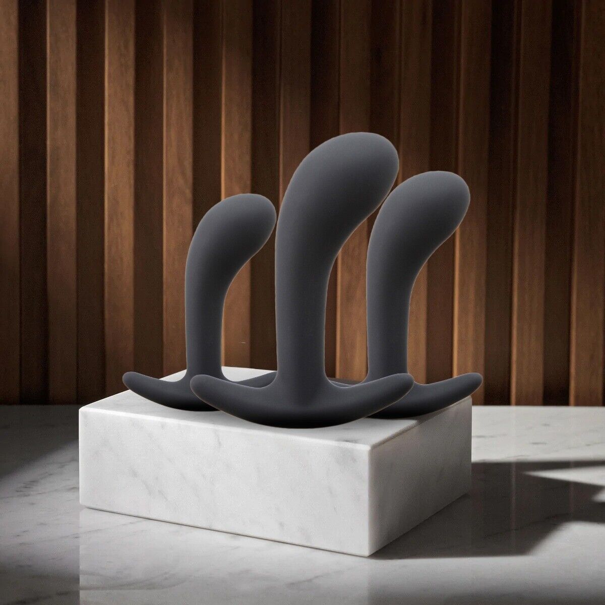 3 Piece Silicone Anal Trainer Training Set Anal Butt Plug Prostate Massager