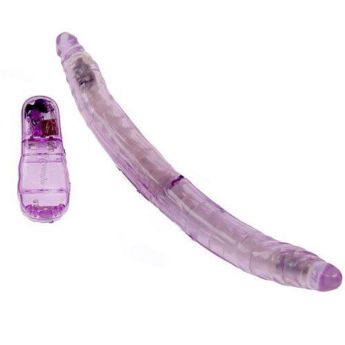 Flexible Bendable Vibrating Double Ended Dildo Vibrator Vaginal Anal DP Sex Dong