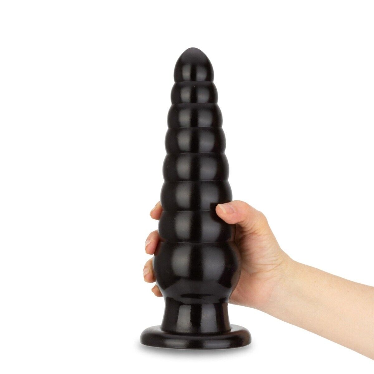 10" Ribbed Huge Extra Large Super Big Anal Stretcher Butt Plug Dildo Sex Toy