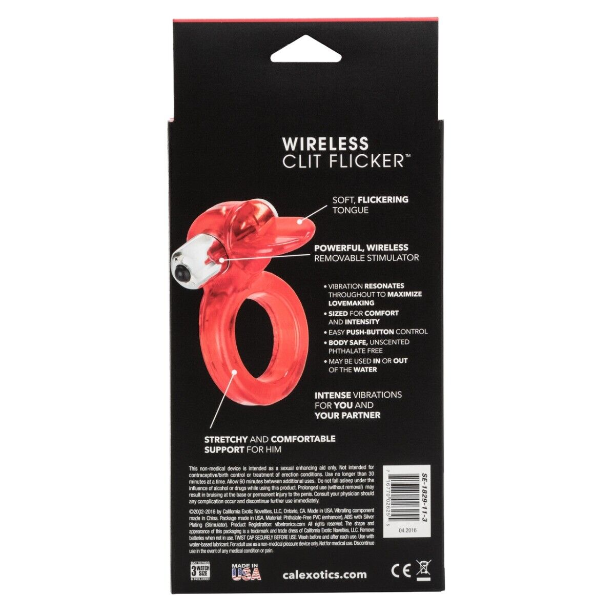 Vibrating Clit Flicker Tongue Penis Cock Ring Male Erection Enhancer Bullet Vibe