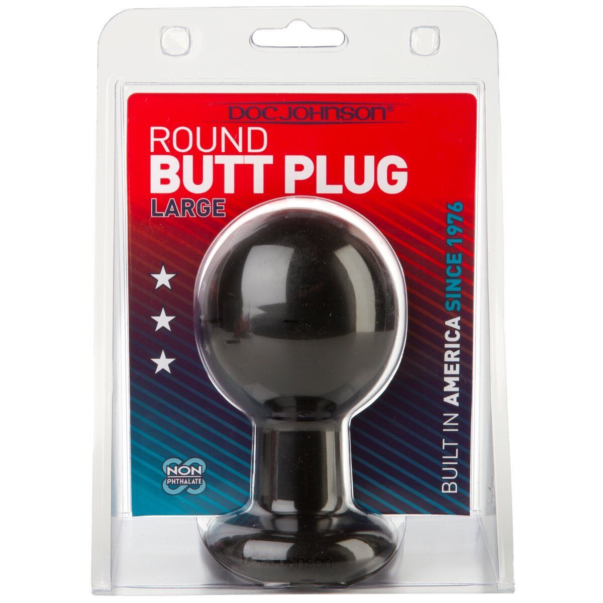 Large Black Smooth Round Anal Butt Plug Dildo Advanced Anal Sex Toy