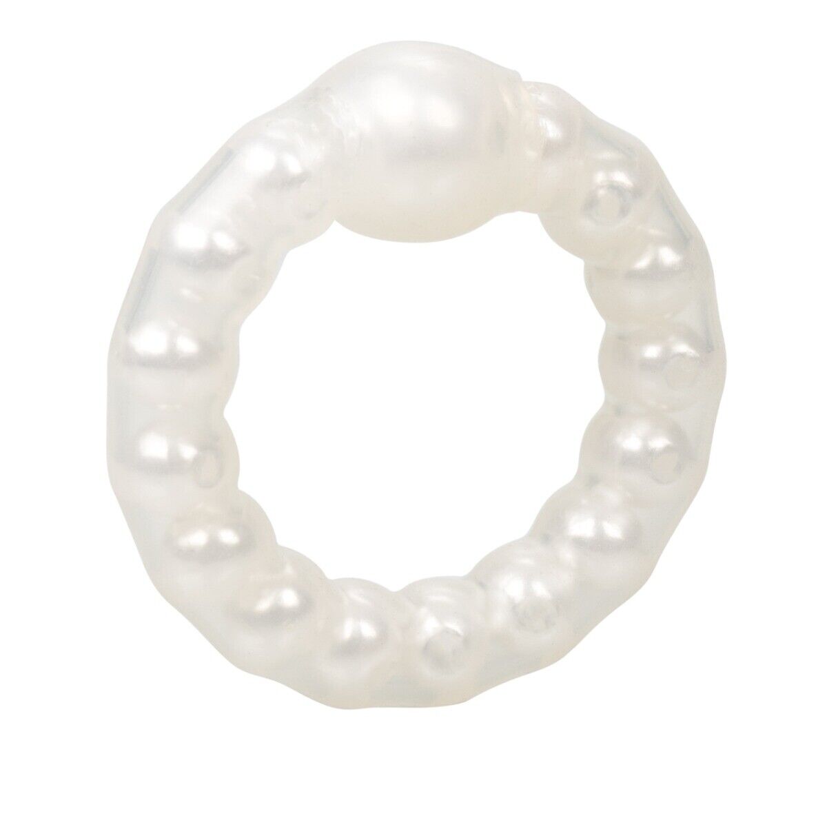 Stretchable Male Penis Erection Enhancer Cock Ring w/ Pearl Stimulation Beads