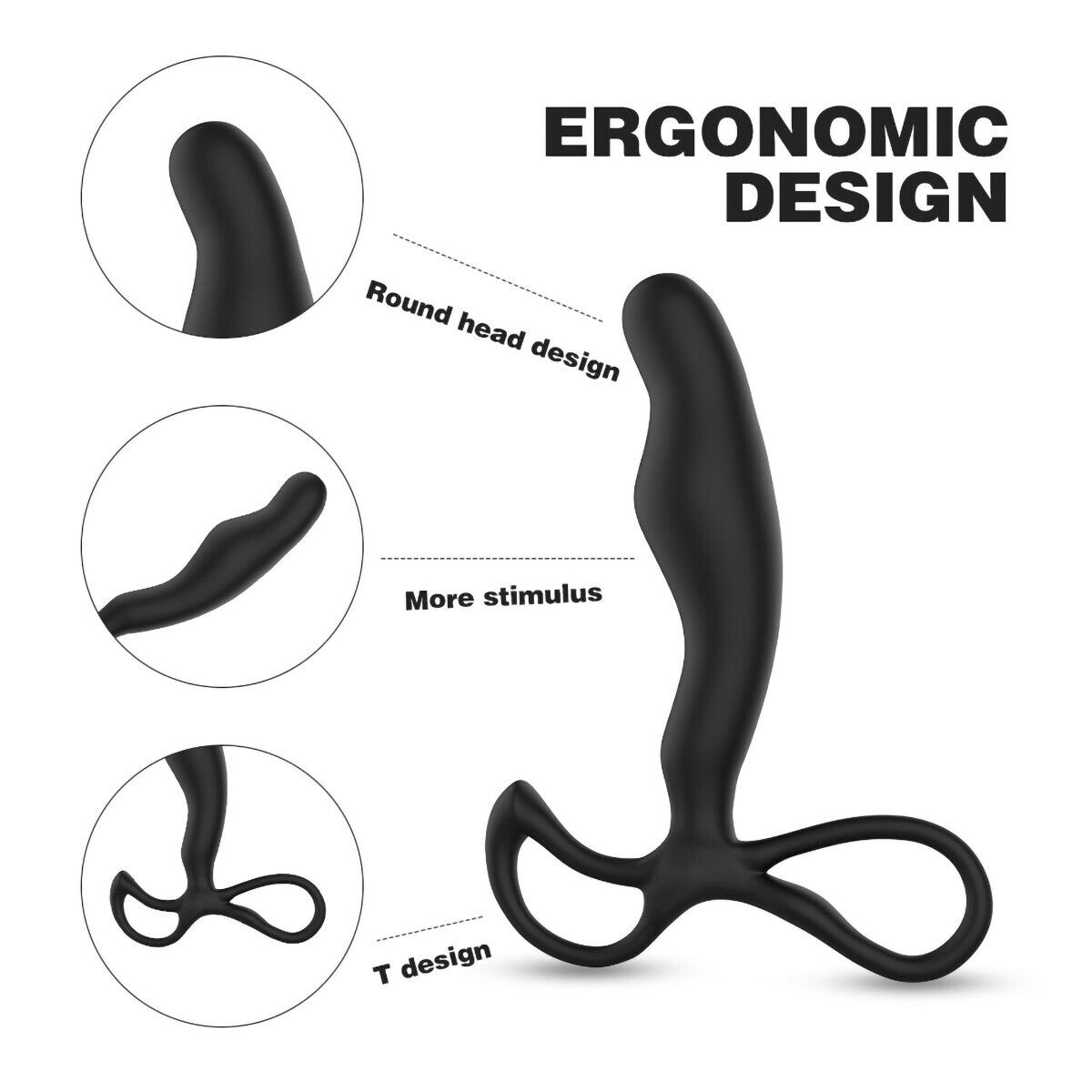 Soft Bendable Silicone Male Prostate Massager P Spot Stimulator Anal Probe Plug