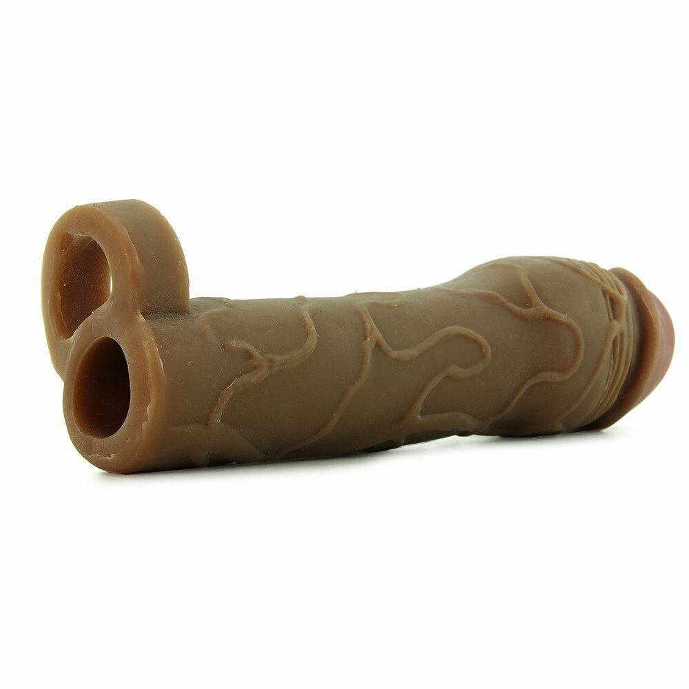 Add 2 Inches Black Penis Extension Extender Sleeve Cock Girth Enhancer Enlarger