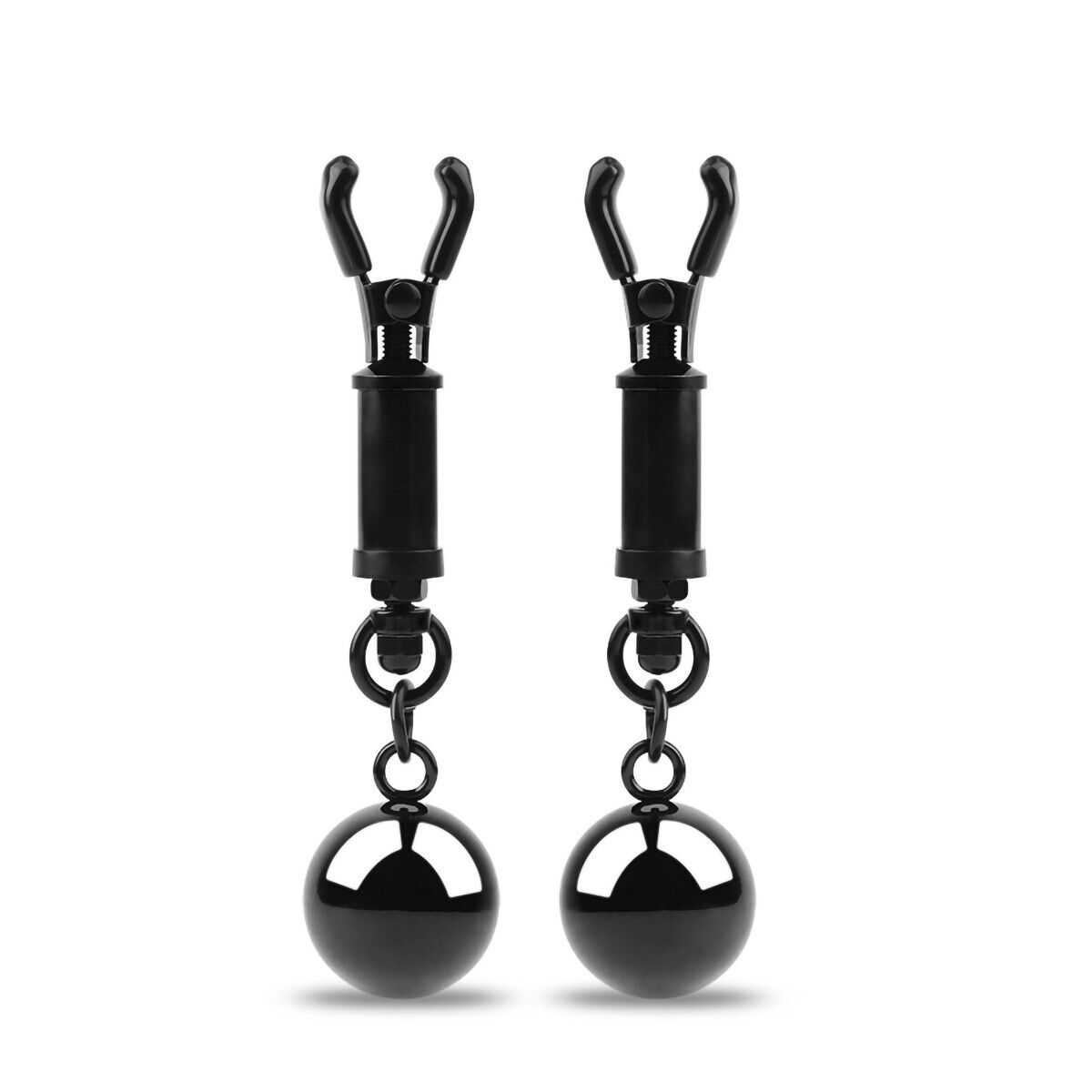Nipple Grips Weighted Nipple Clamps with Ball Weights SM Bondage Sex Toys