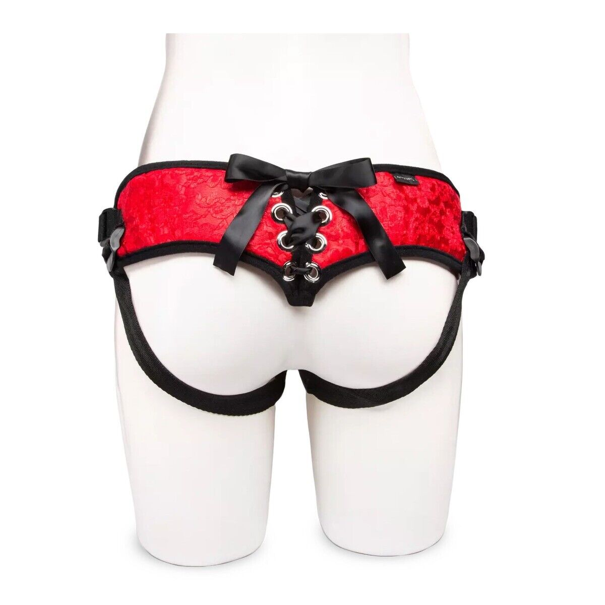 Sportsheets Red Lace Corsette Strap-On Harness with 3 Rubber O-rings