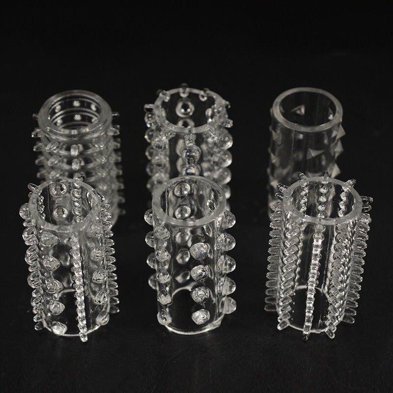 Stretchy Tickler Penis Sleeve Cock Ring Male Girth Enhancer Sex-toys for Men