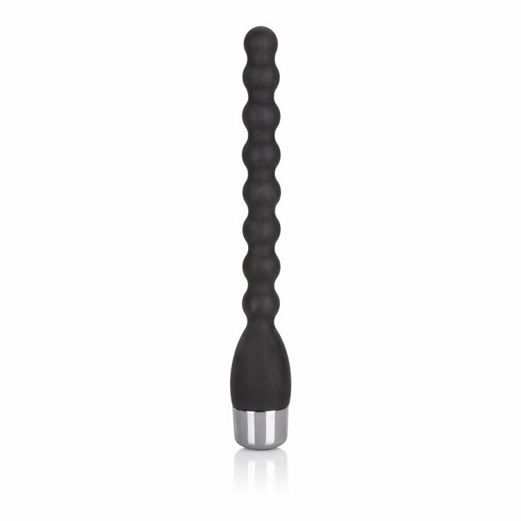 Silicone Bendable Flexible 10 Multi-speed Vibrating Beaded Anal Probe Vibe Plug