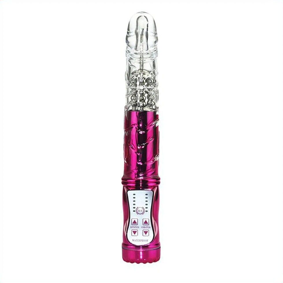 Clit G-spot Rotating Beads Vibrator Dildo Anal Rimming Sex Toy for Couples