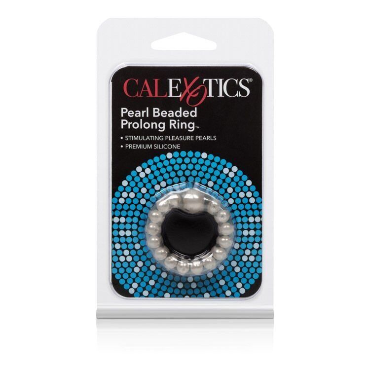 Stretchable Male Penis Erection Enhancer Cock Ring w/ Pearl Stimulation Beads